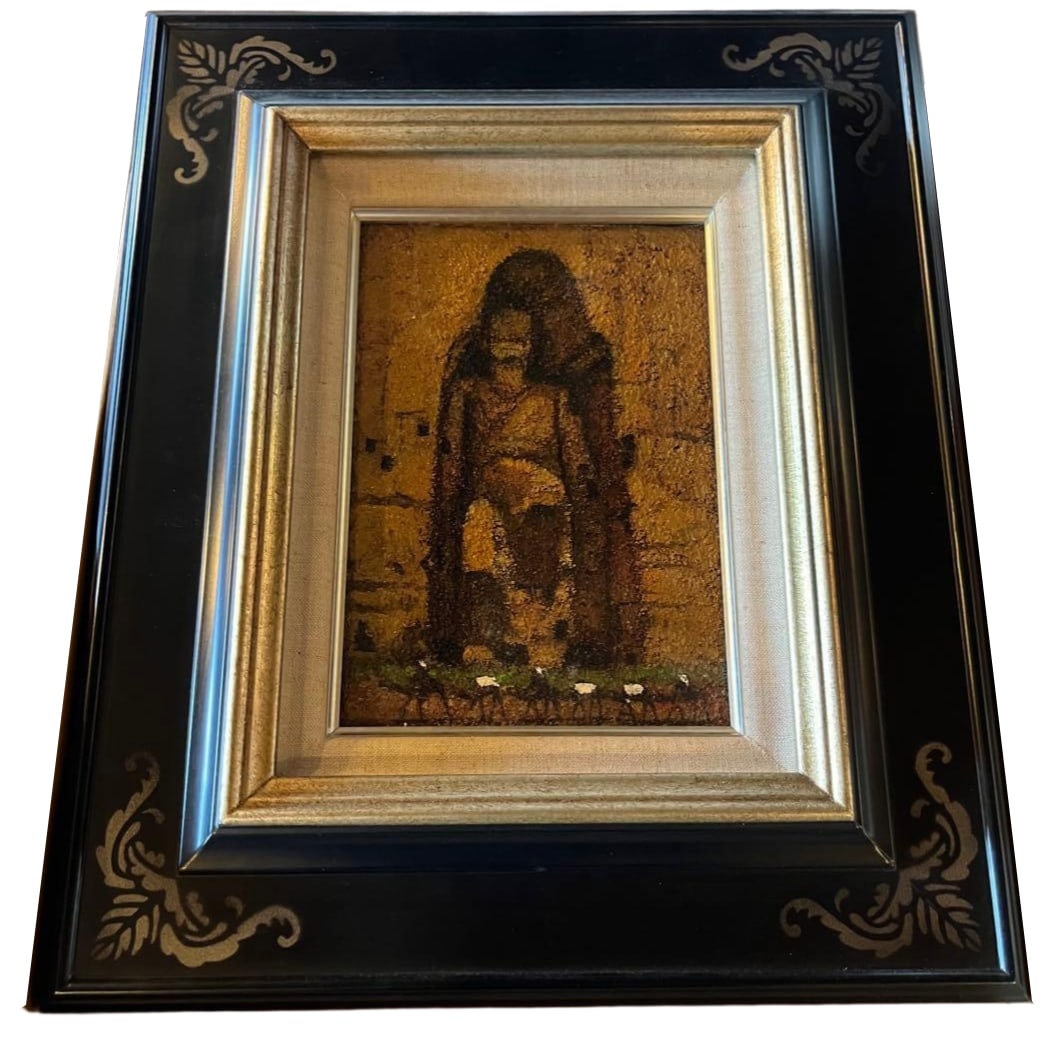 The oil painting 'Bamian' by Muneo Sanada: Oil Painting 'Bamiyan' by Muneo SanadaProduct DescriptionSizeWidth: approximately 35 centimeters, Height: approximately 41 centimetersI have displayed it before, but it has been stored for several yea