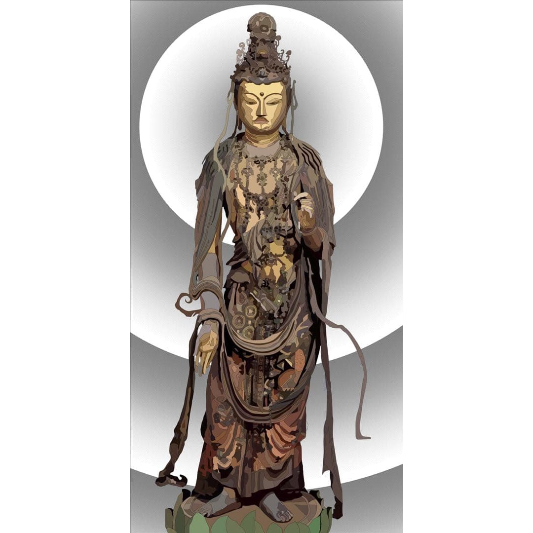 Number 99 Buddha Painting Illustration Original (1 of 2)