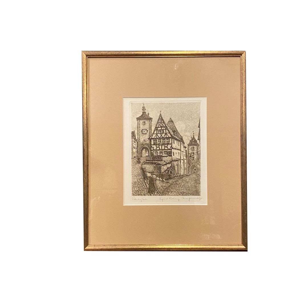 German Rothenburg Vintage Landscape Painting (1 of 7)