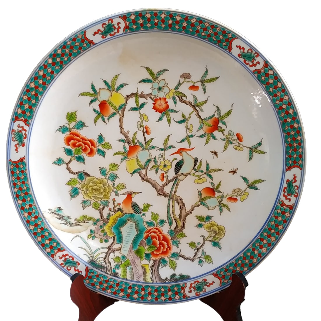 Kangxi Famille Rose Flower and Bird Plate (1 of 10)