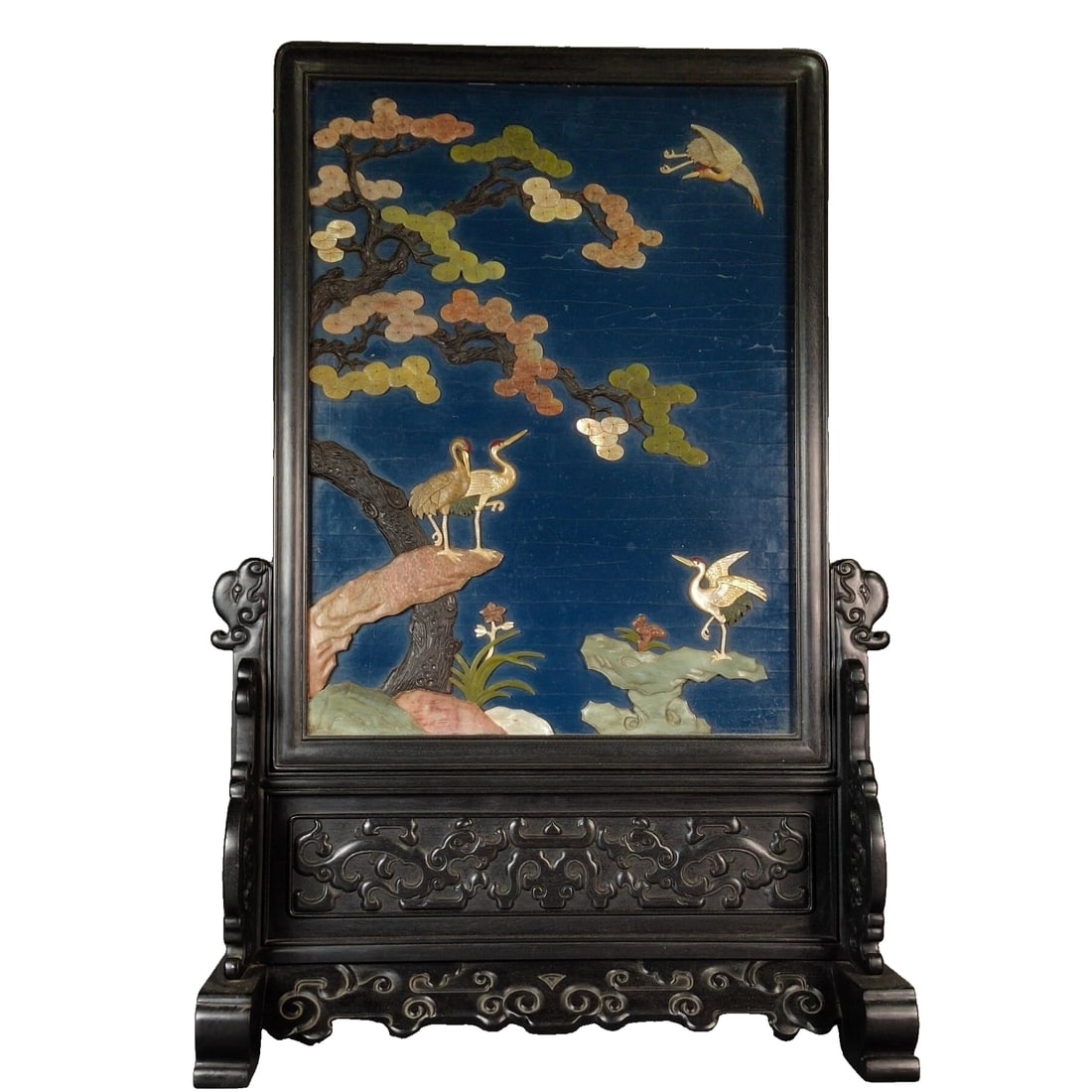 Solid Wood Handmade Inlaid Multi-Treasure Screen Ornament (1 of 10)