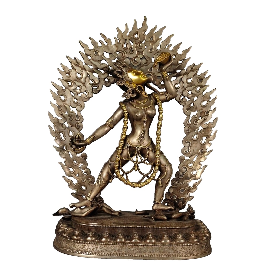 Copper-plated Genuine Gold and Silver Dakini Statue (1 of 10)