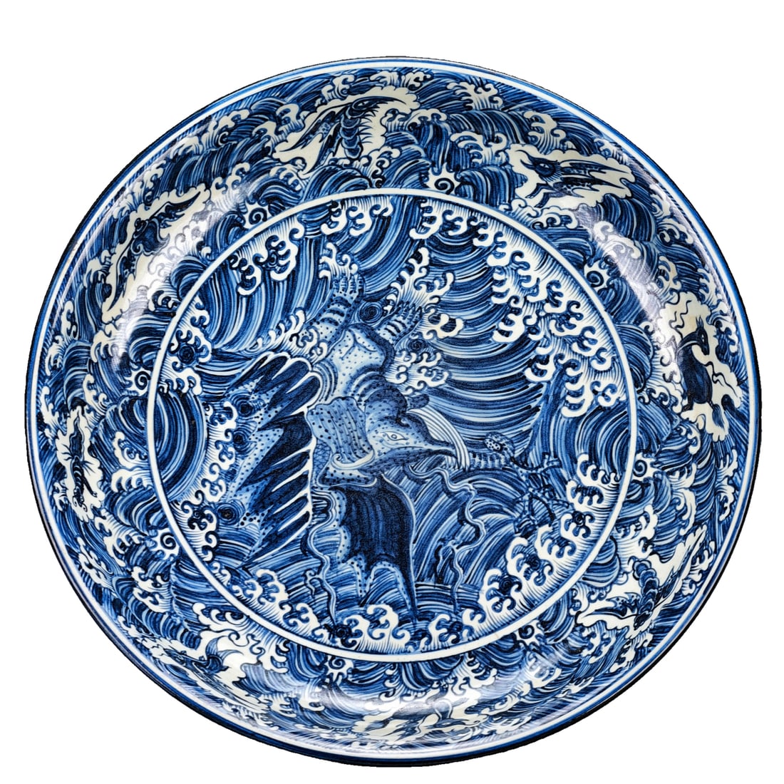 Ming Dynasty Xuande Blue and White Eight Immortals Plate (1 of 10)