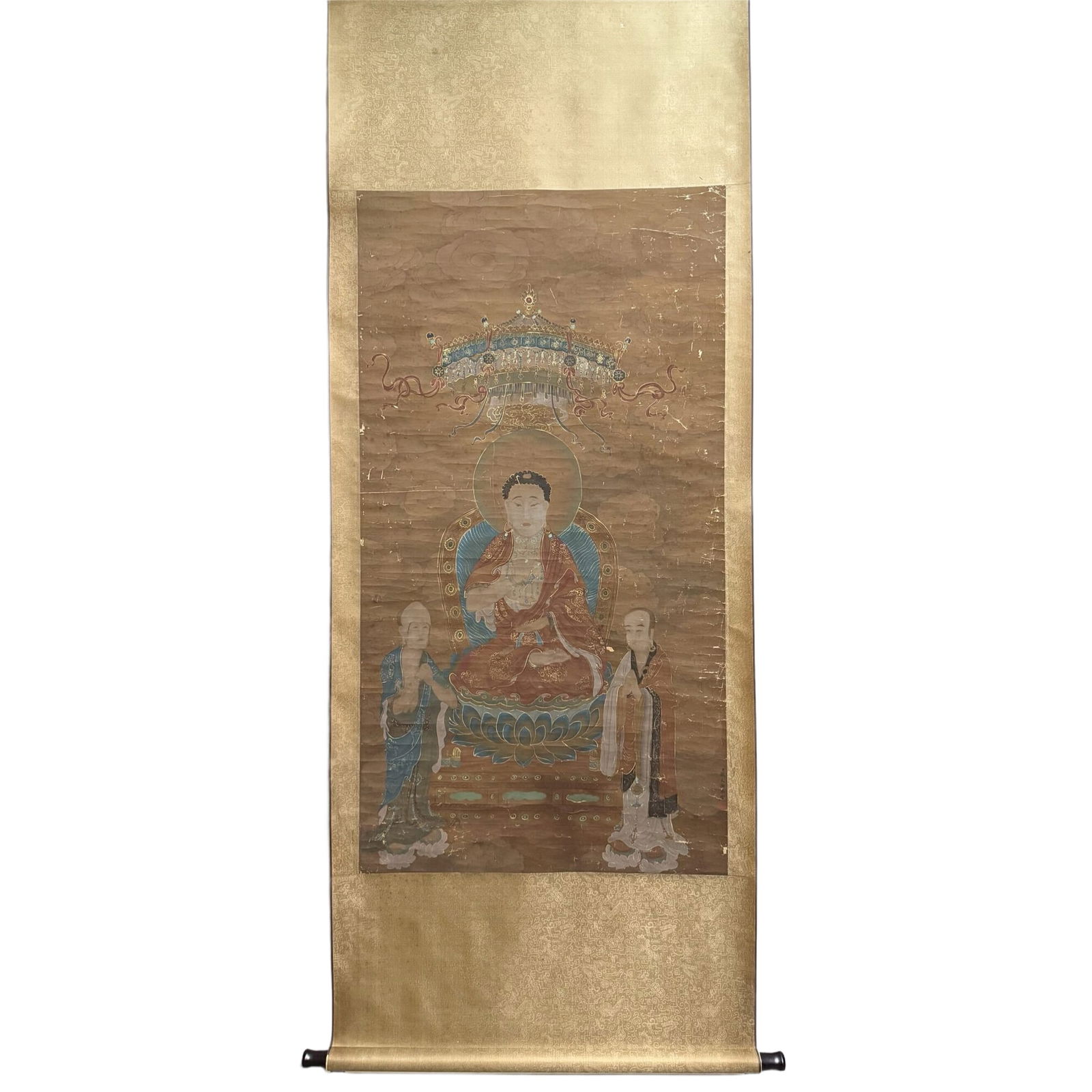 Yao Wenhao Silk Painting: 4505 Yao Wenhao, silk painting, size 129x69cm Freight: 1.International Freight: Foreign shipping charges are determined by destination. 2.Photos, descriptions and valuations have been meticulously pre