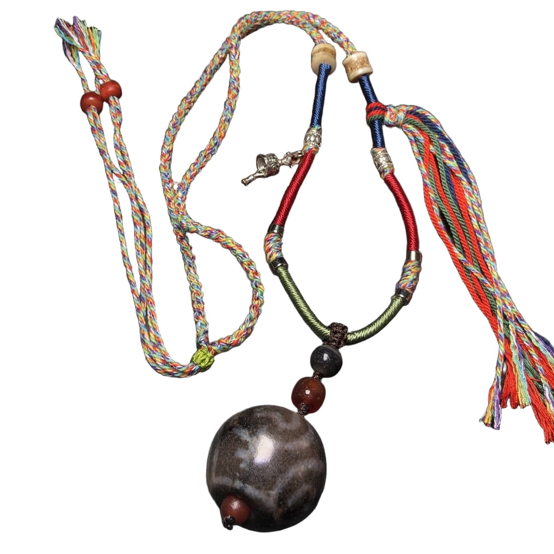 Bodhi Bead and Agate Bead Necklace (1 of 10)