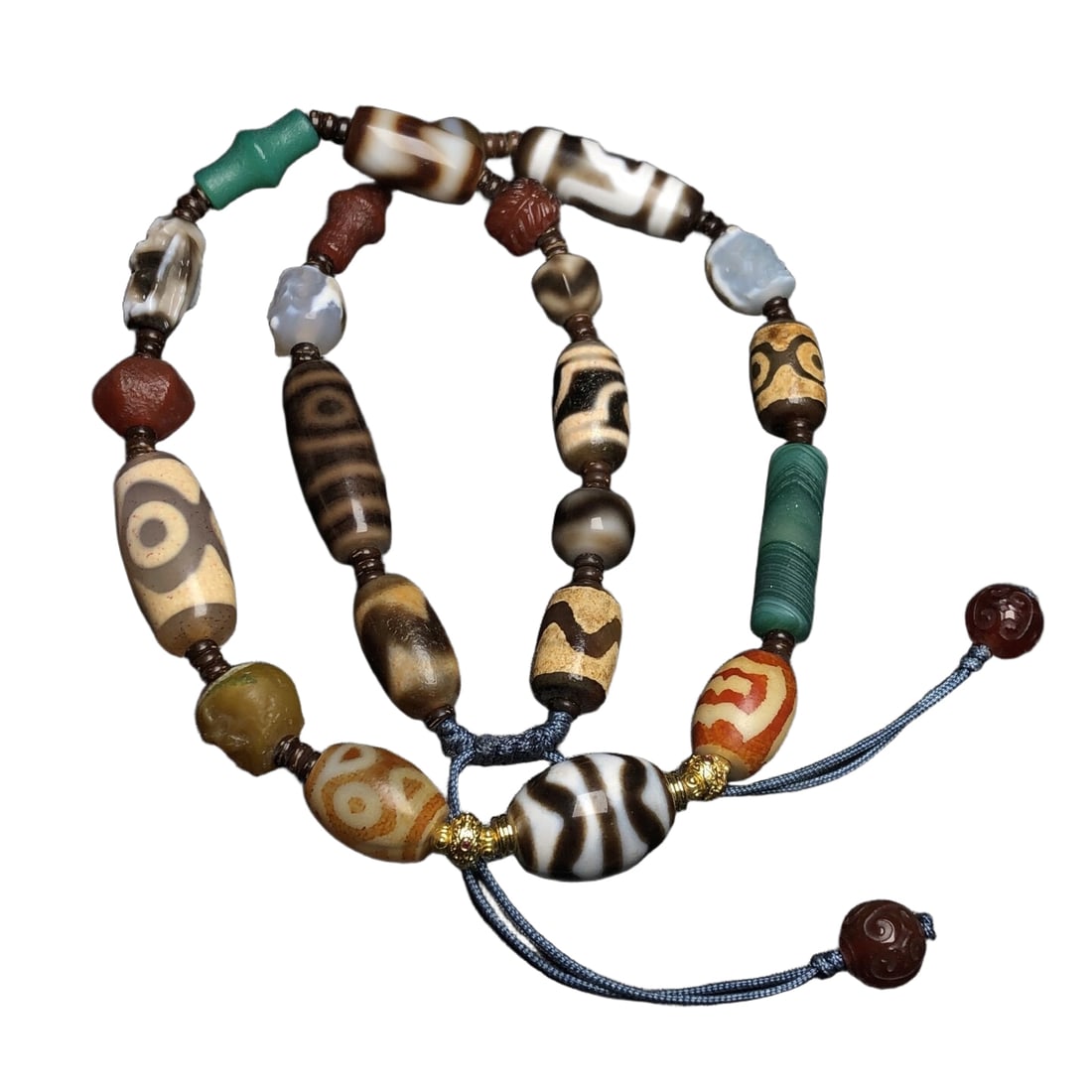 Antique Tibetan Dzi Bead Necklace (1 of 10)