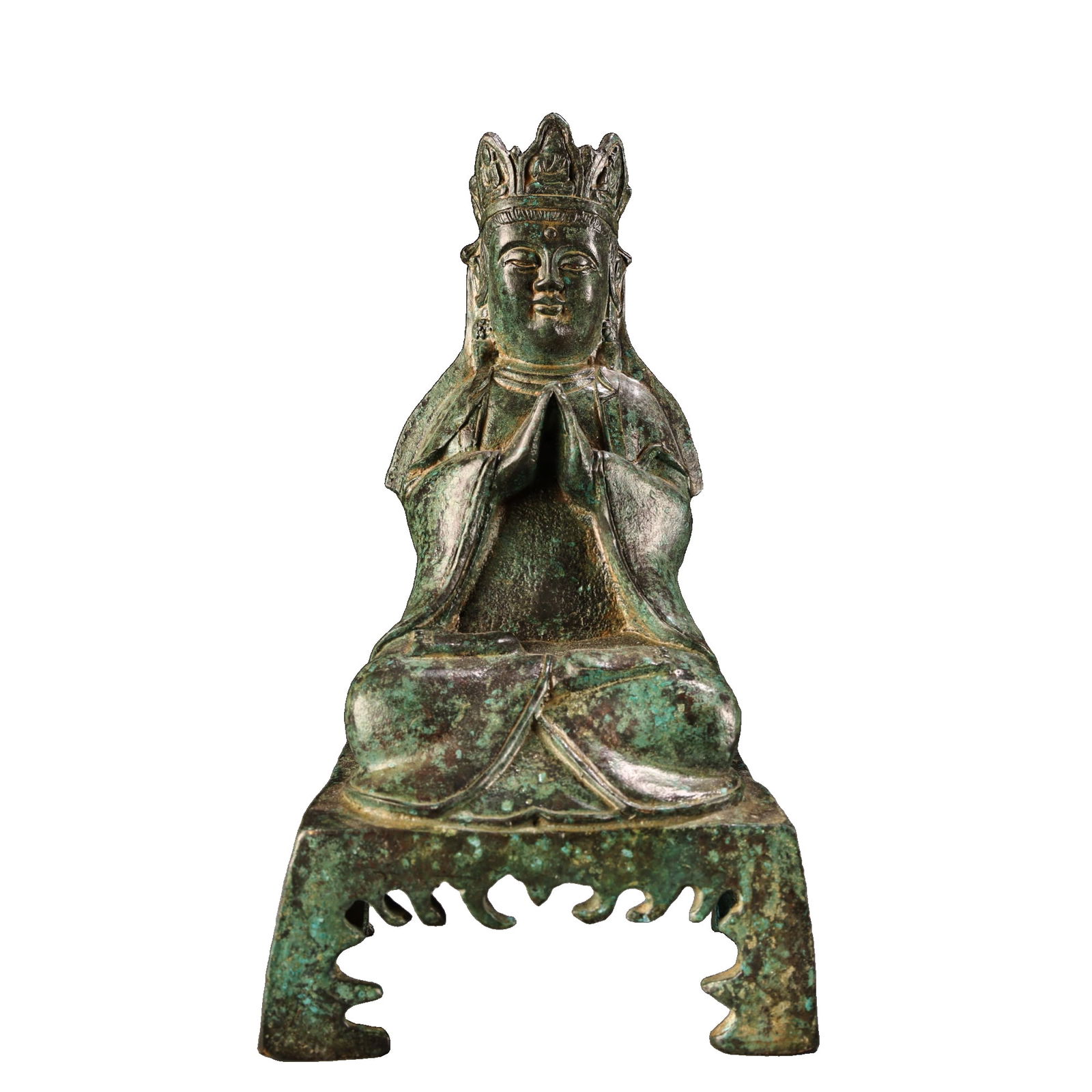 Copper Bronze High Relief Carved Guanyin Buddha Statue (1 of 10)