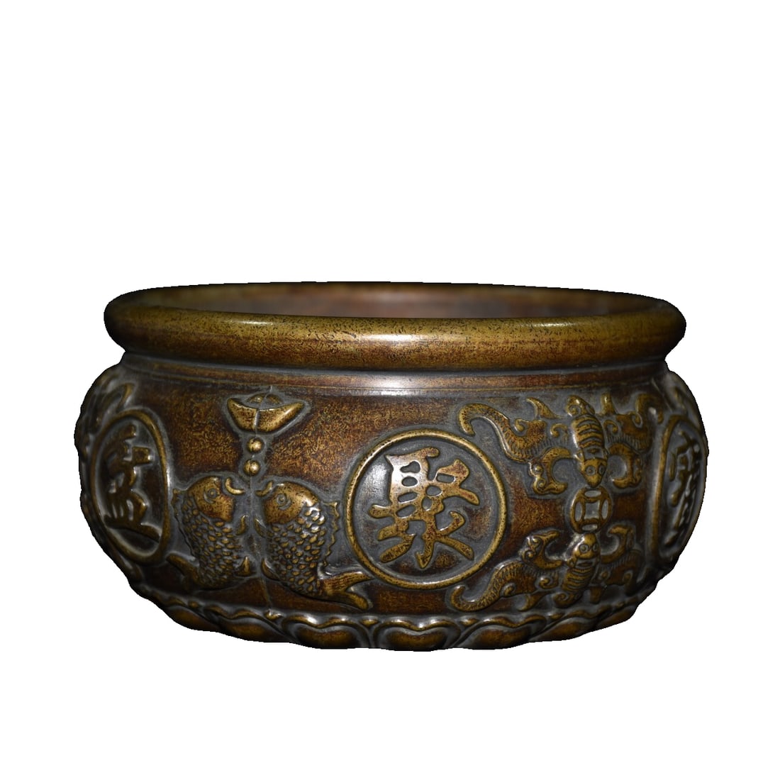 Purple Bronze Double Fish Incense Burner (1 of 10)