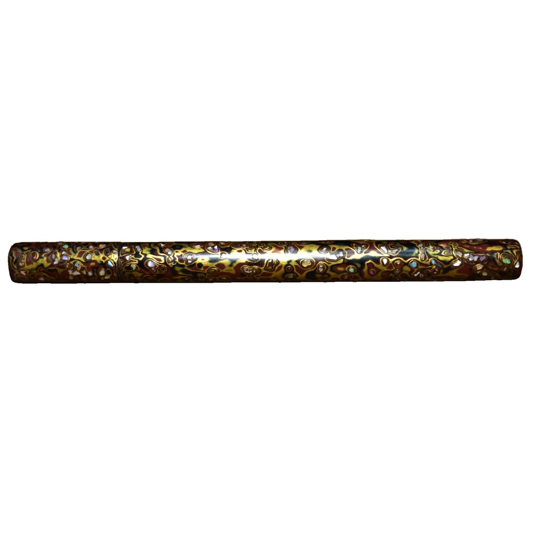 Lacquer Inlaid with Rhinoceros Horn and Mother-of-Pearl Incense Tube (1 of 10)