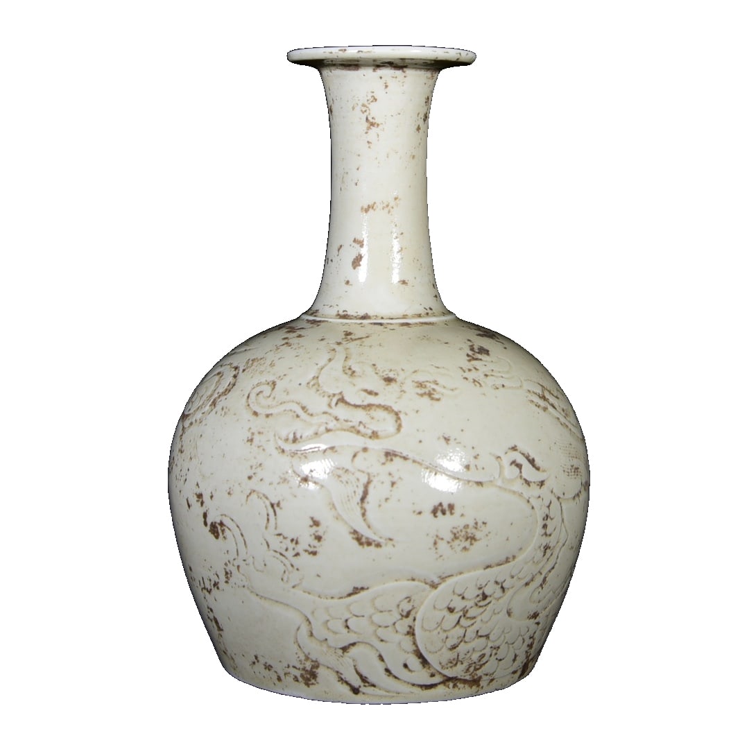 Song Dynasty Ding Kiln Carved Dragon Pattern Vase (1 of 10)