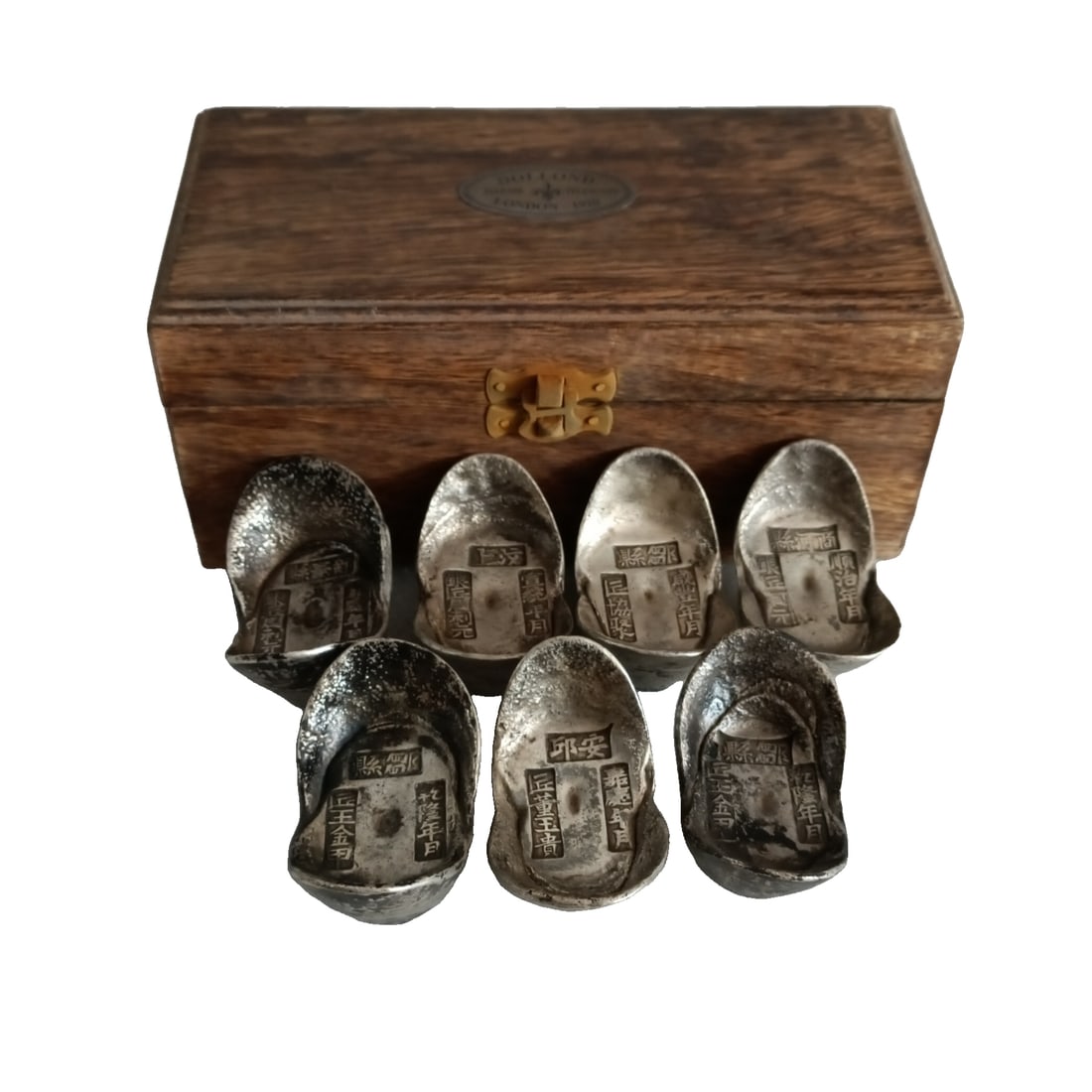 Antique Silver Ingots Set of 7 (1 of 10)