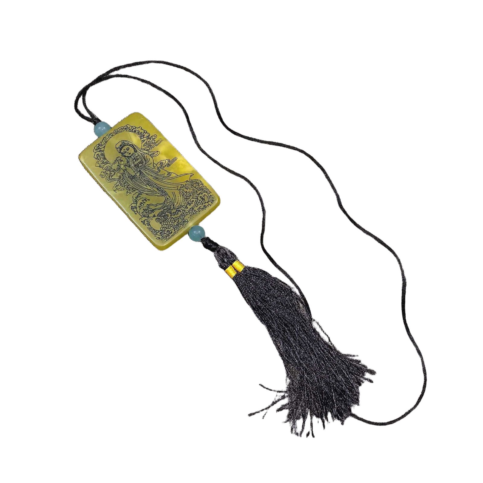 Amber Hand Carved Guanyin Buddha Necklace Pendant: Hand-carved amber Guanyin Buddha necklace pendant, length 6.5 cm, width 4 cm, thickness 0.7 cm, weight about 24 grams. Freight: 1.International Freight: Foreign shipping charges are determined by