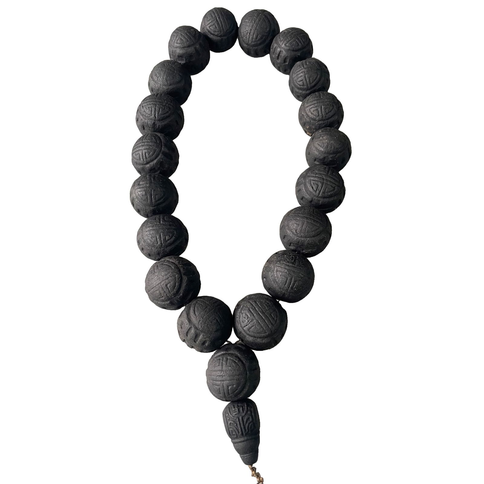 Qing Dynasty: (Old Agarwood Carving of Shou Character with Eighteen Hands) (1 of 10)