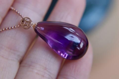 18K Gold Amethyst Pendant (1 of 8)