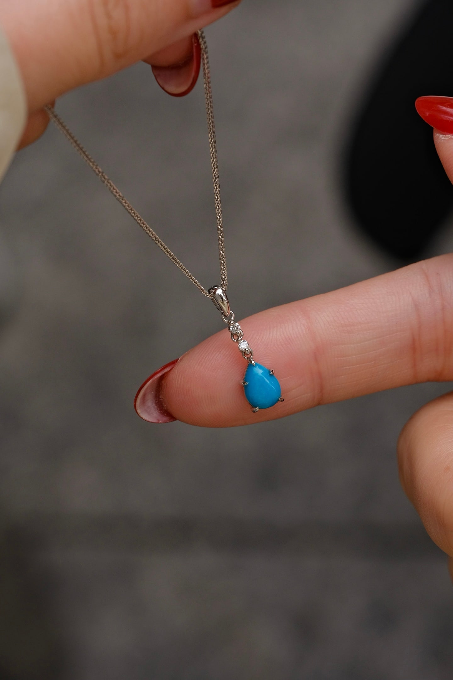 Platinum Turquoise Pendant (1 of 3)