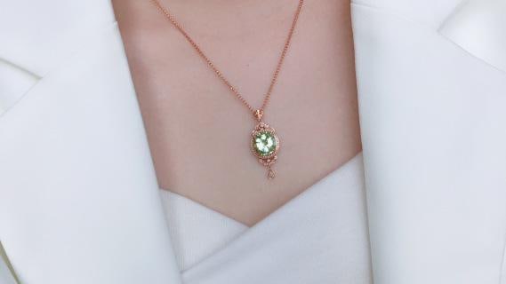 18K Gold Tourmaline Pendant (1 of 5)