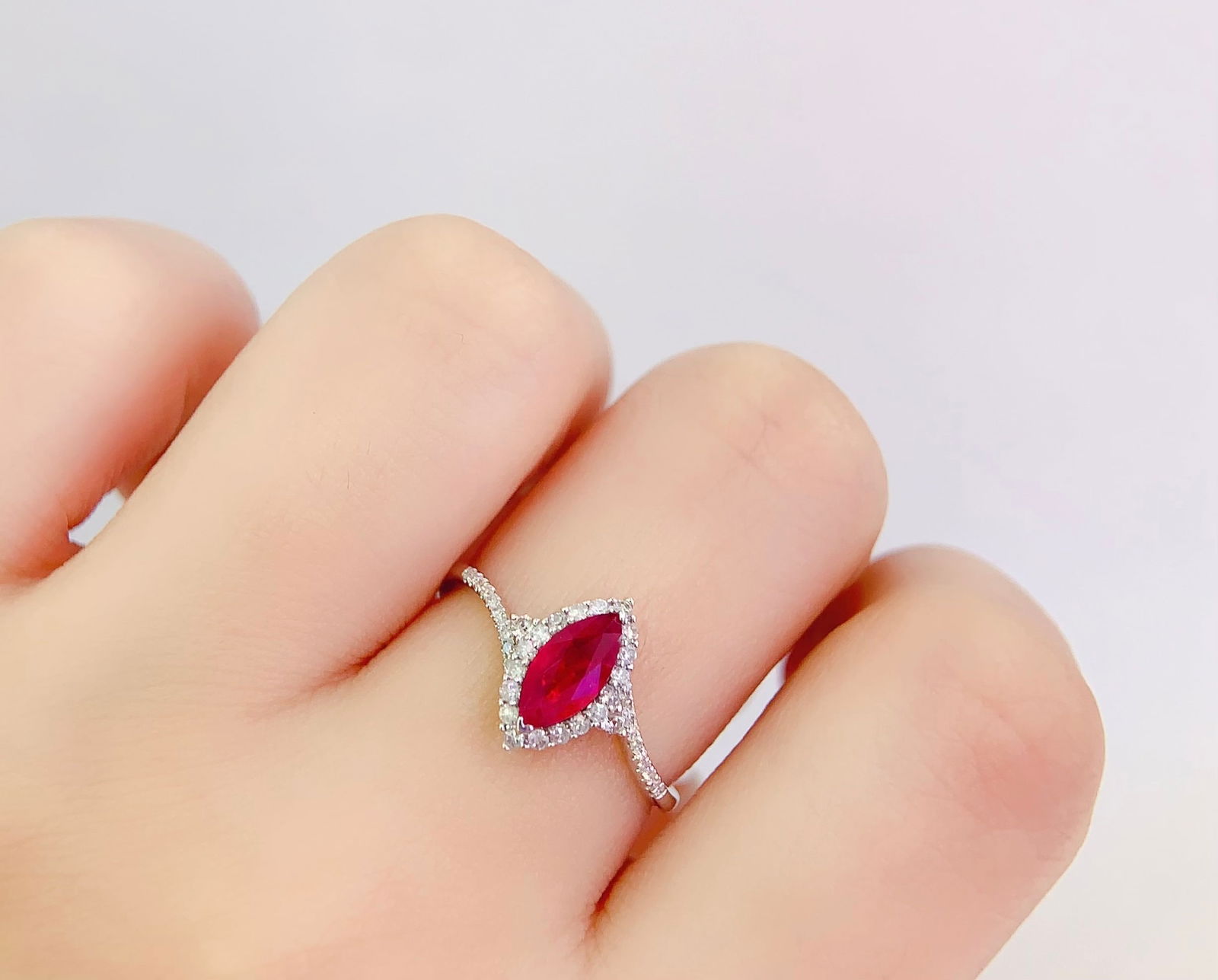 18K Natural Burmese Ruby Ring - 7
