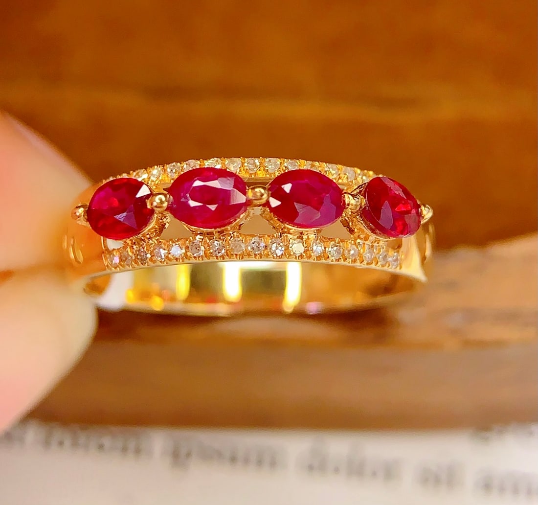 18K Gold Ruby Ring - 6