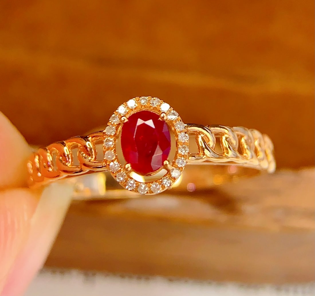 18K Gold Ruby Ring - 2