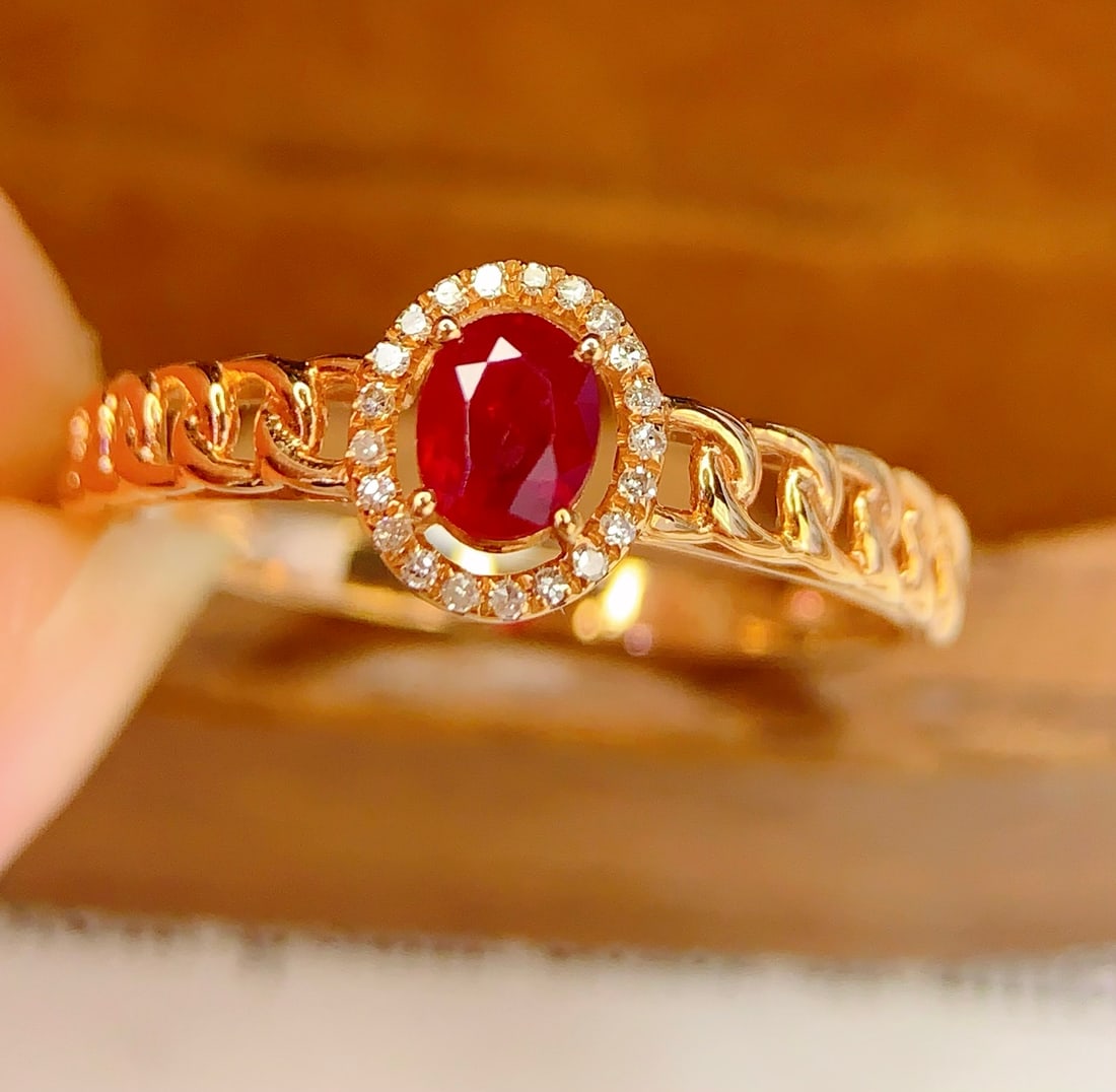 18K Gold Ruby Ring - 6