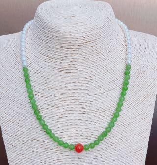 Natural Hetian Jade Bead Necklace: The size of the beads is approximately 6mm. 1.International Freight: Foreign shipping charges are determined by destination. 2.Photos, descriptions and valuations have been meticulously prepared by fu