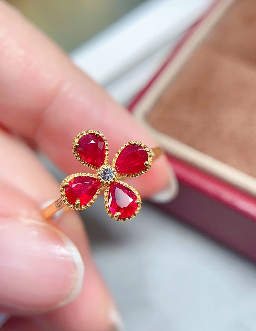 18K Gold Ruby Ring - 3