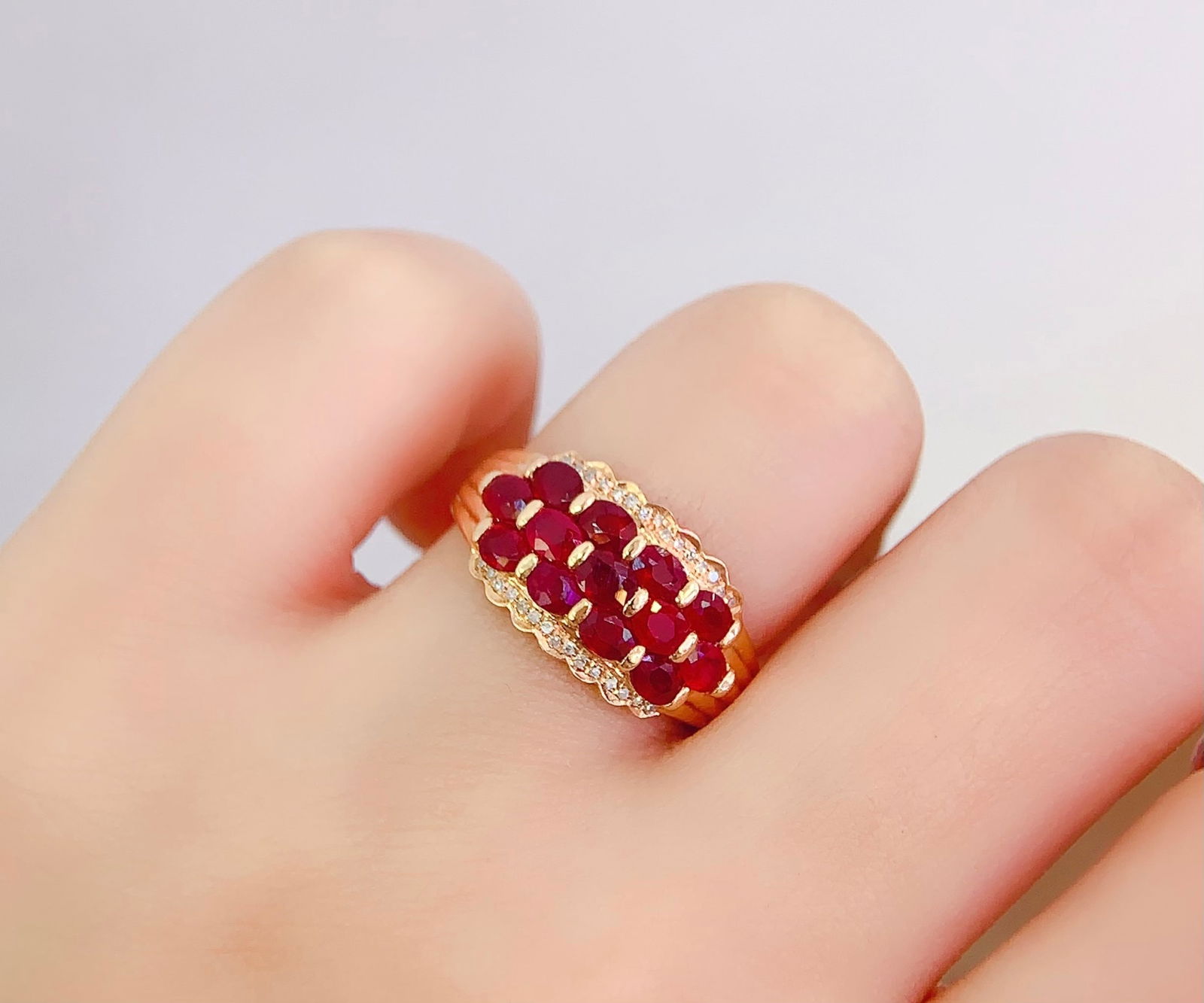 18K Gold 2.35 Carat Ruby Ring - 6