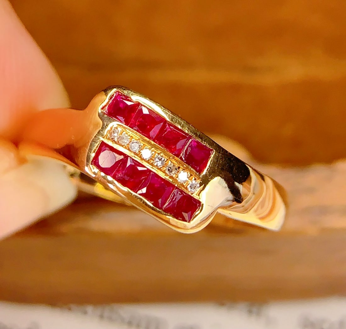 18K Gold Ruby Ring - 5