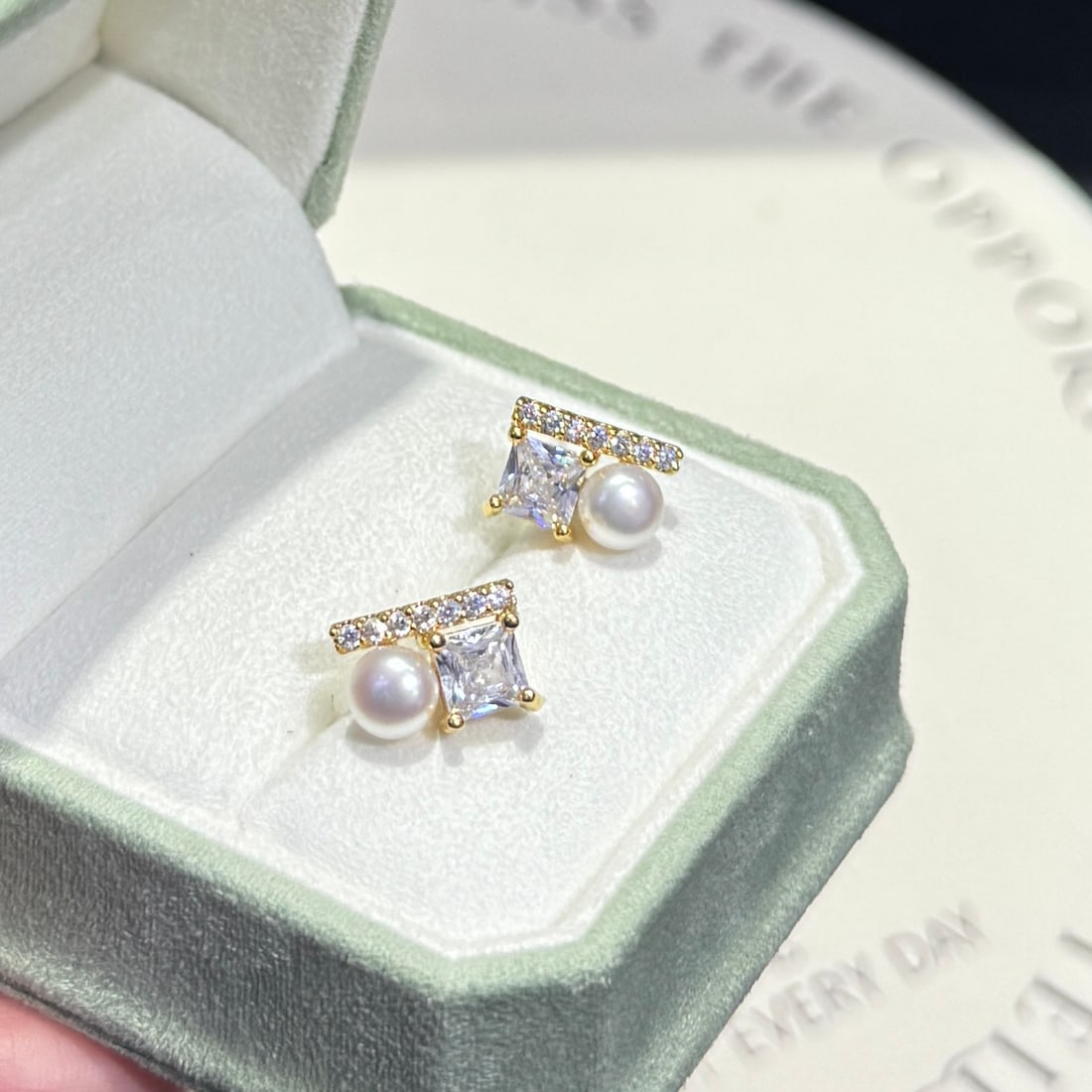 Freshwater Pearl Earrings: Balance beam sugar candy stud earrings, where the sweetness of the sugar candy is hidden inside these earrings. Perfect for everyday wear, they effortlessly unlock a fashionable and refined look, ligh