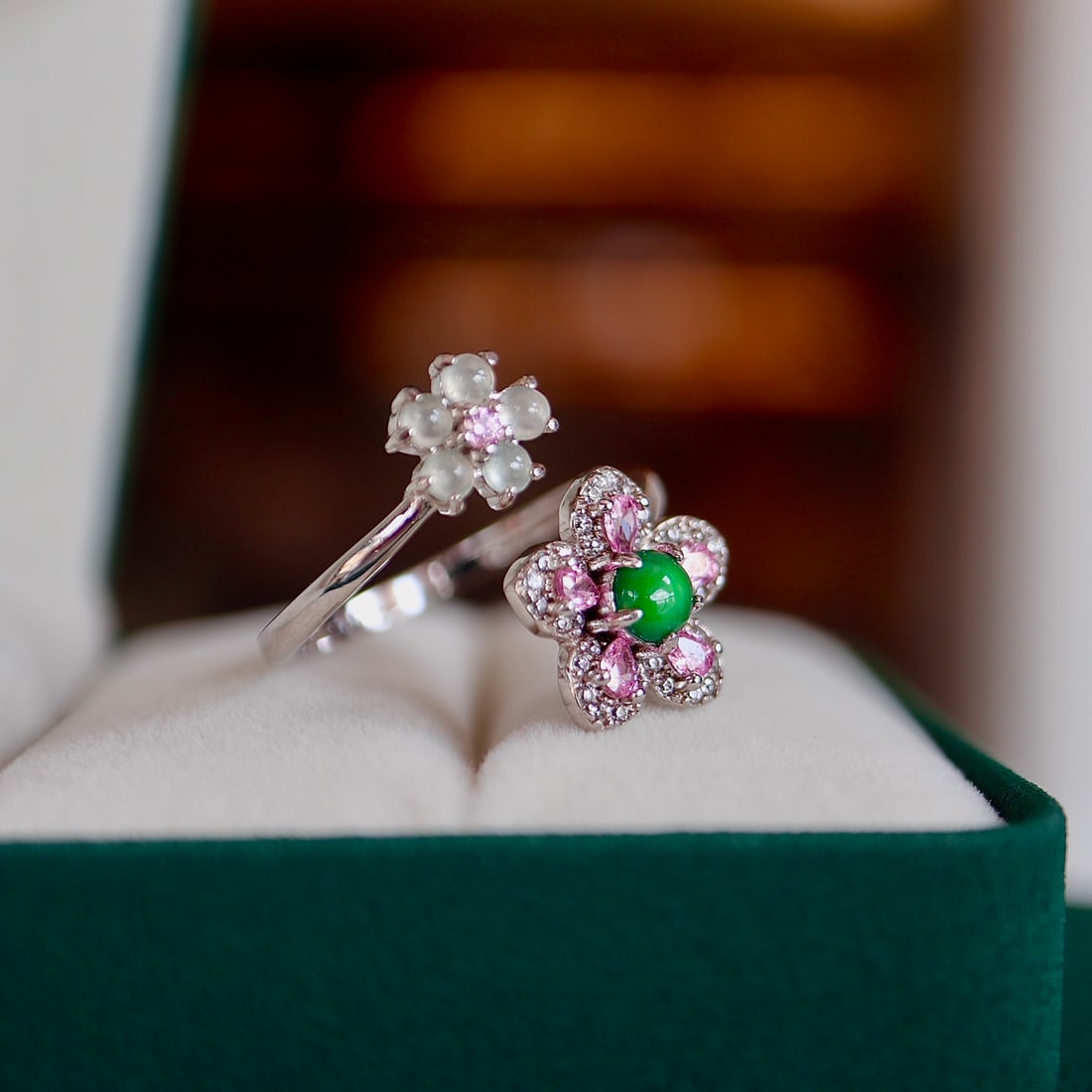 Silver Jade Ring - 2