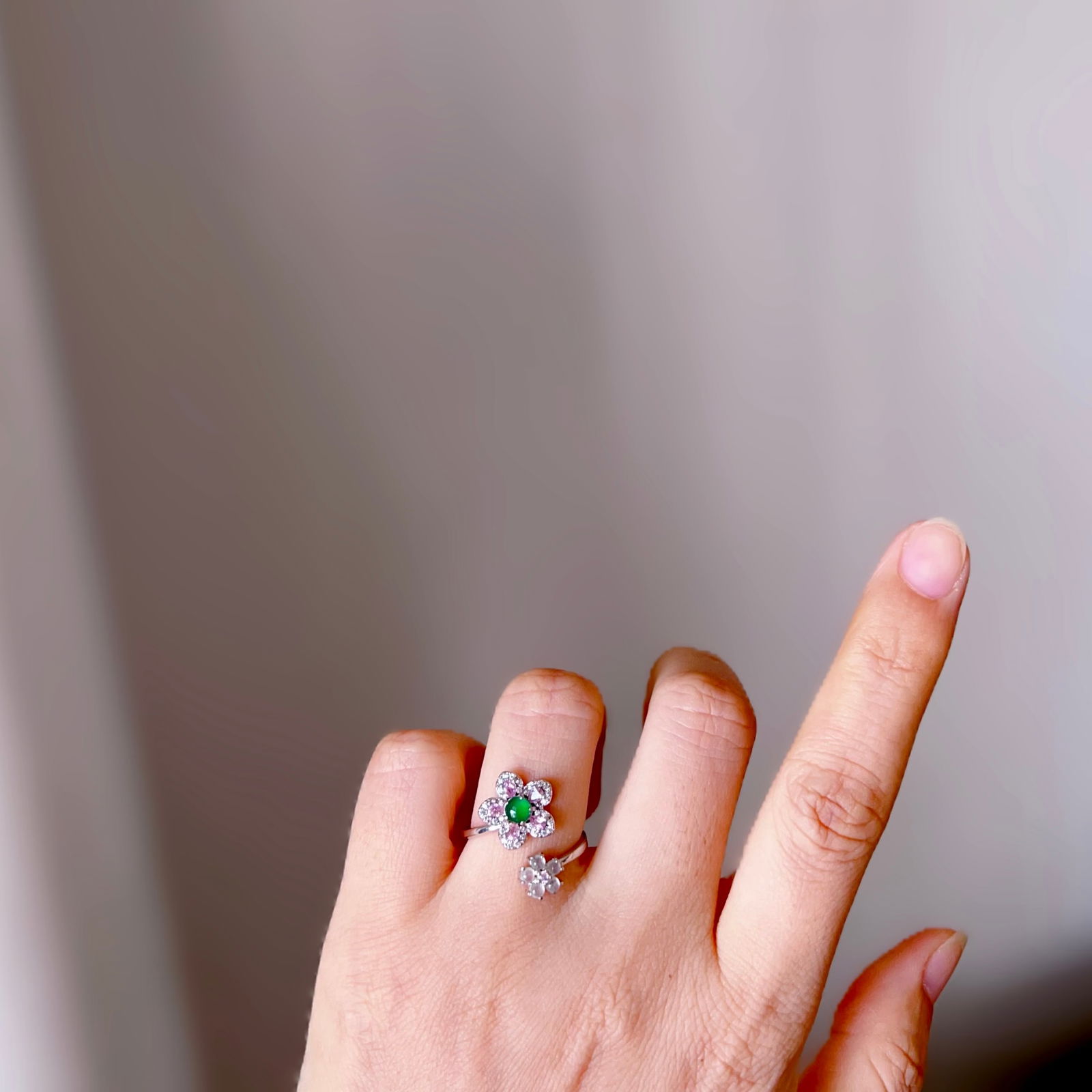 Silver Jade Ring - 9