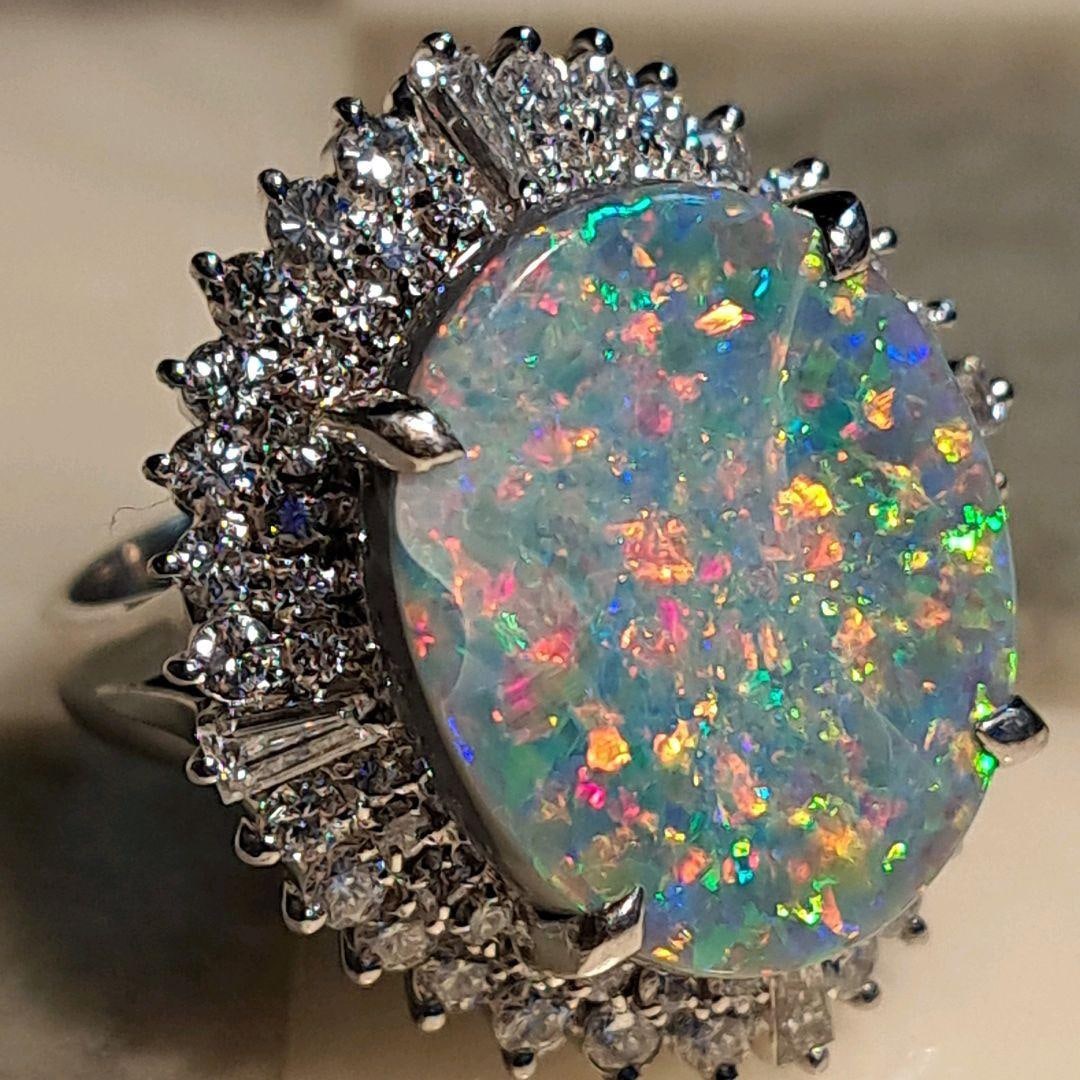 second-hand Black Opal Ring - 6