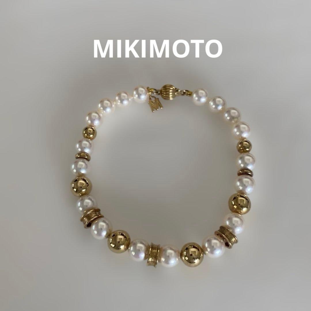 second-hand Mikimoto K18 Pearl Bracelet: Mikimoto K18 Pearl Bracelet Material: Akoya Pearls, size approximately 6.5mm to 7mm The clasp is engraved with 750JKa (K18) These gold parts are not spherical. K18 and Mikimoto brand stamps There is