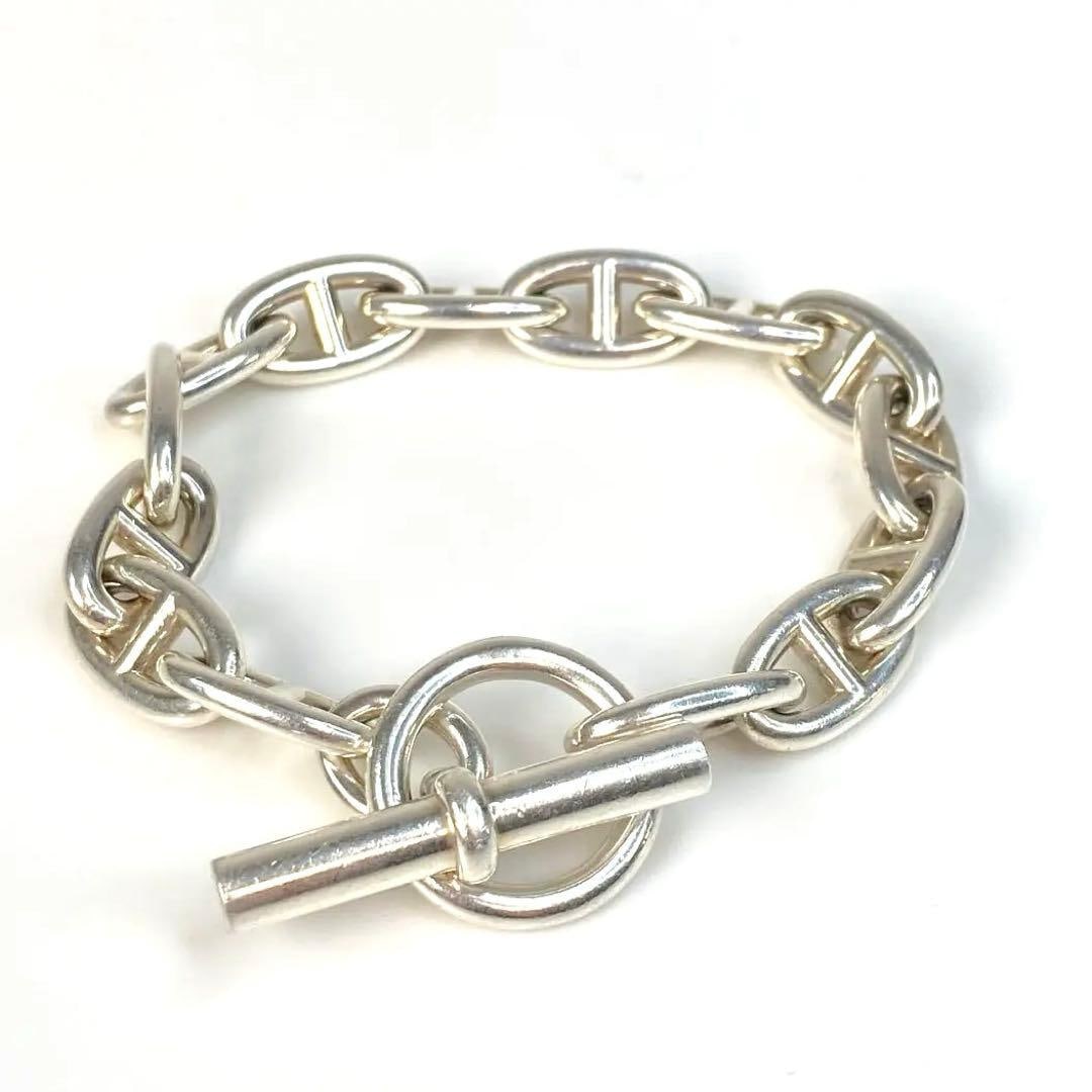 Hermès Chaine d'Ancre GM 14 Silver Bracelet (1 of 7)