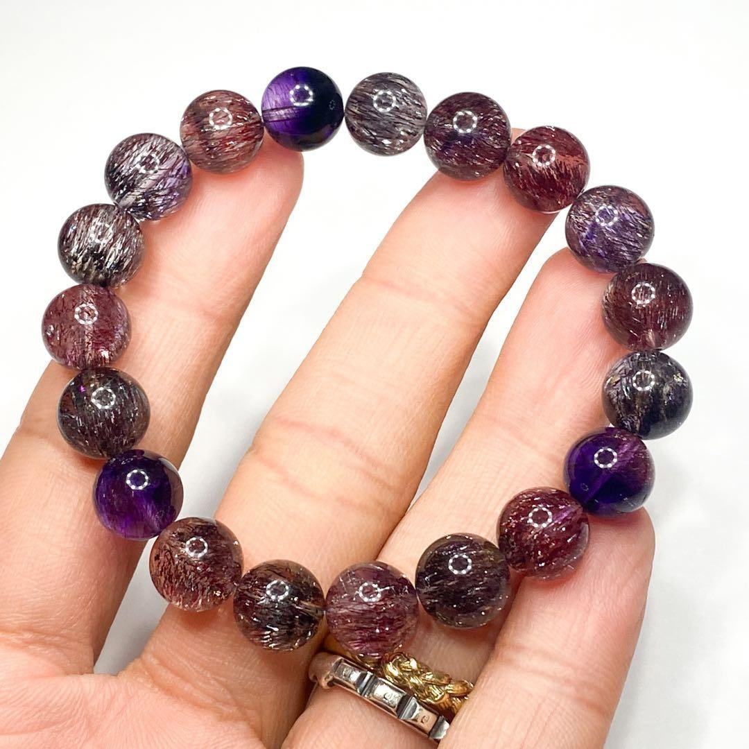 All-Purpose Lucky Bracelet: All-Purpose Lucky Bracelet Approx. 10mm 7 Kinds of Minerals- Quartz- Amethyst- Goethite- Limonite- Lepidocrocite- Smoky Quartz- RutileThey are all gathered together.The energies of the minerals contai