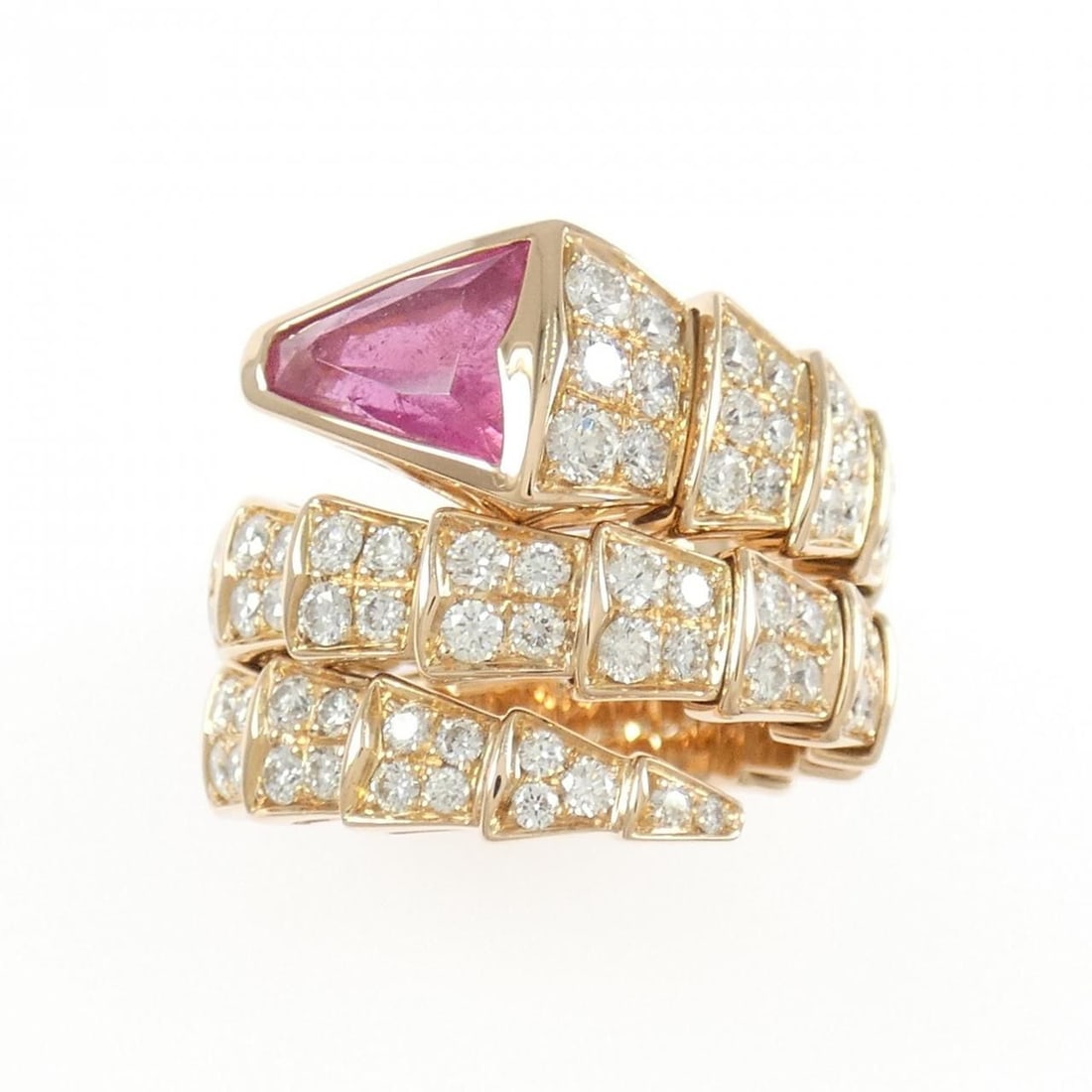 Bvlgari Serpenti Ring: Bvlgari Serpenti Ring 750 Pink Gold Secondhand Item A Max Width Approximately: 18.4 mm Weight About: 16.5g Freight: 1.International Freight: Foreign shipping charges are determined by destination. 2.P