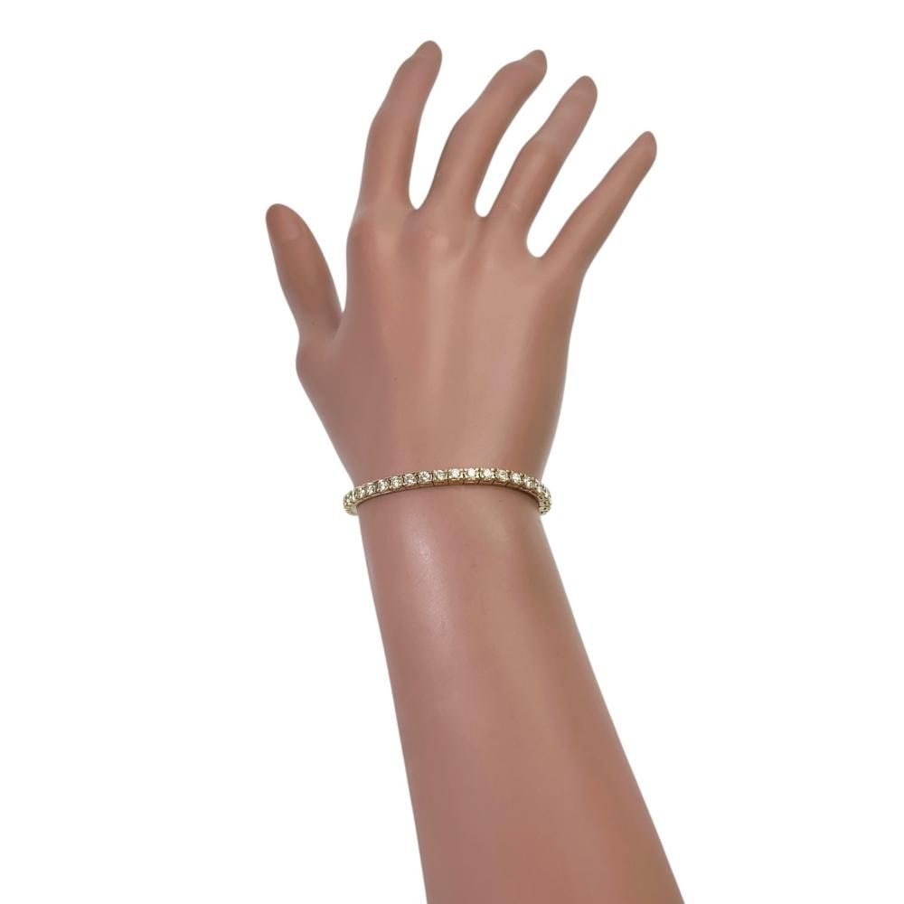 Second-hand 18K Gold Plated Diamond Tennis Bracelet (1 of 8)