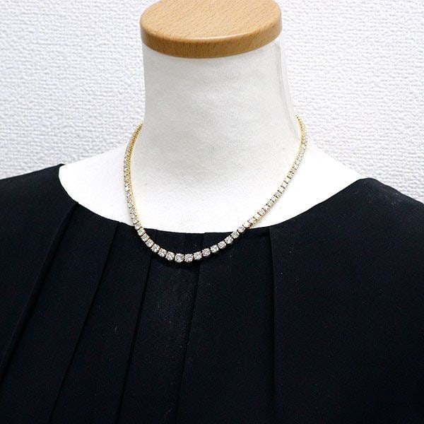 Second-hand 18K Gold Diamond Tennis Necklace (1 of 6)