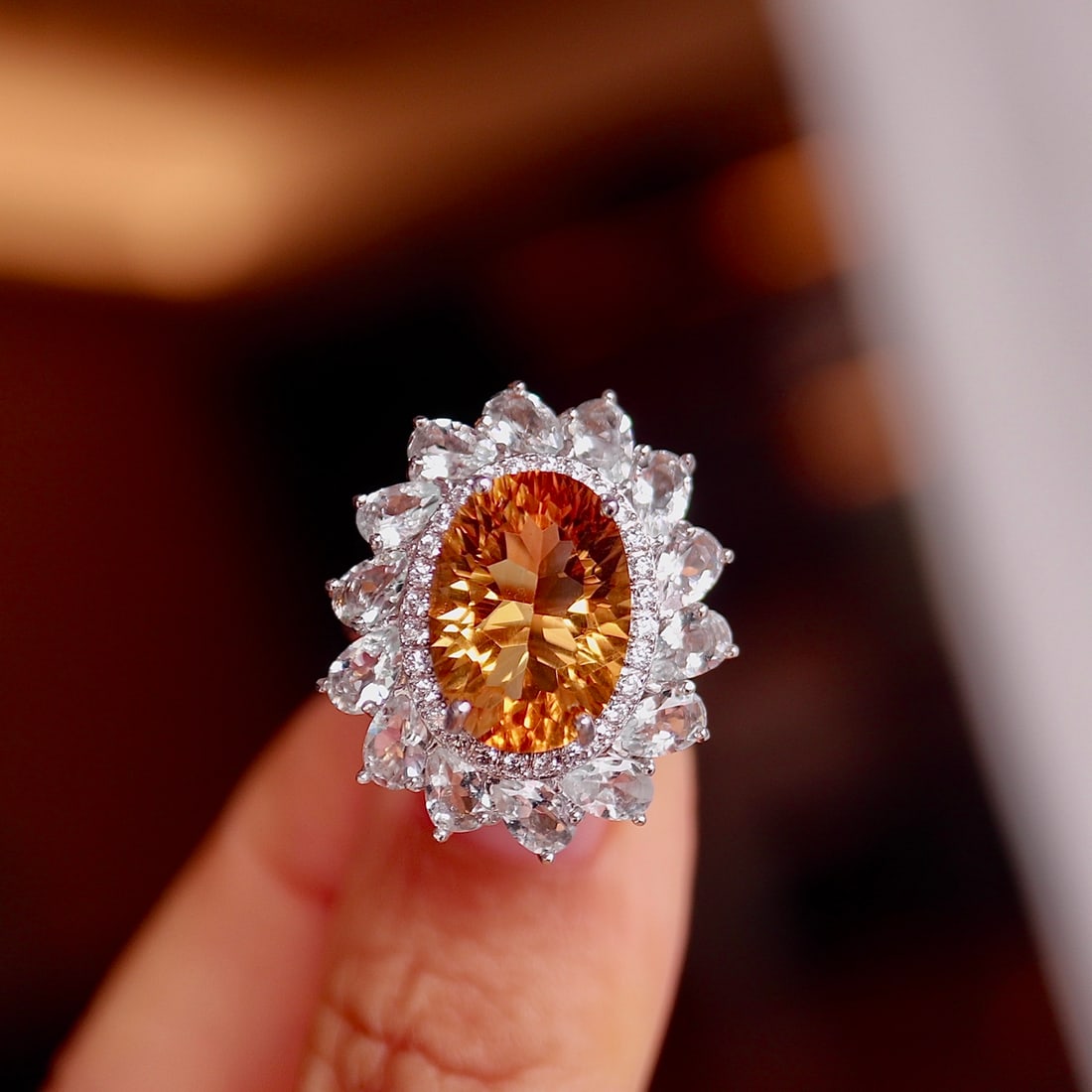 Natural citrine ring - 2