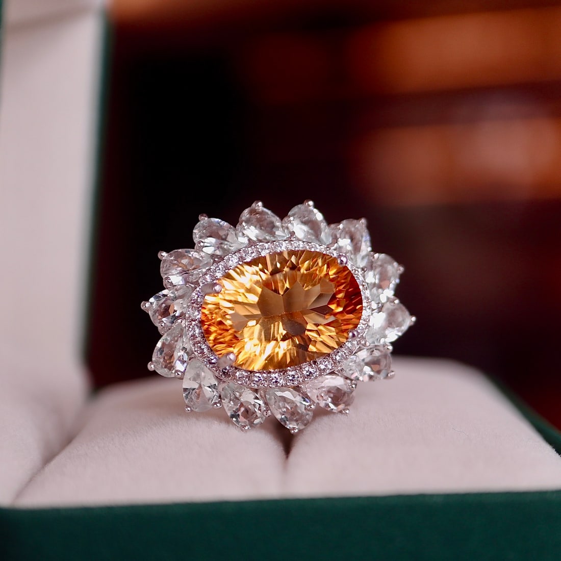 Natural citrine ring - 6
