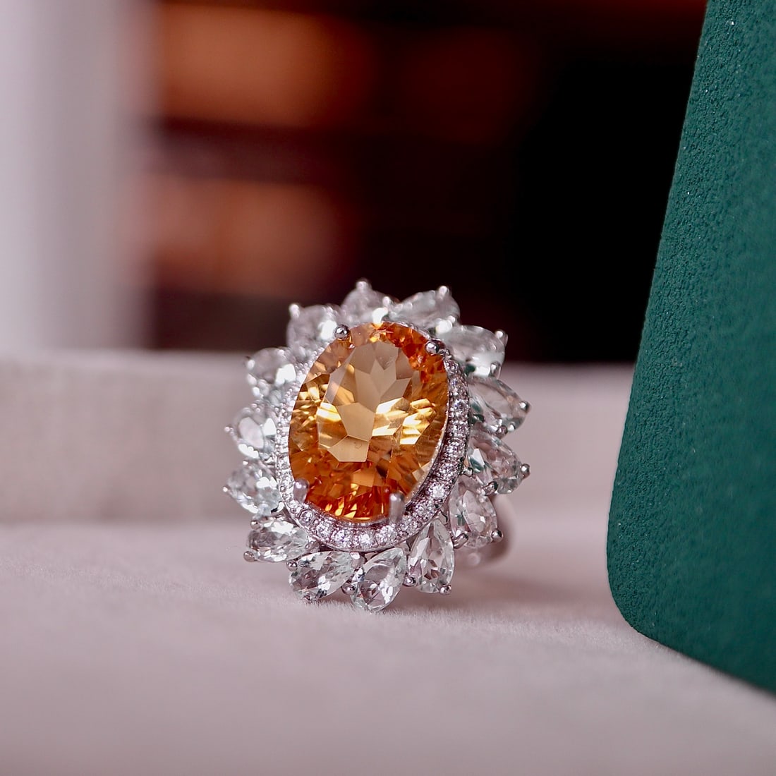 Natural citrine ring - 7