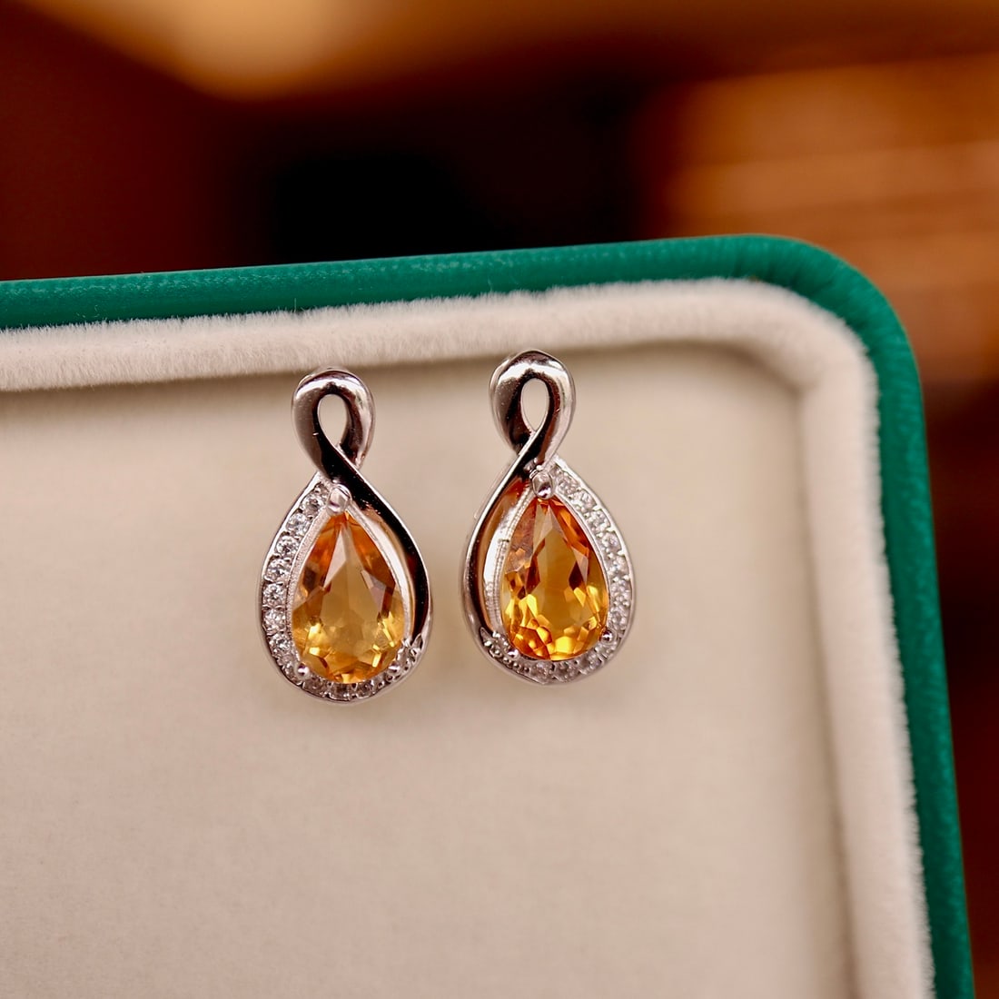 Natural Grade Citrine Stud Earrings (1 of 7)