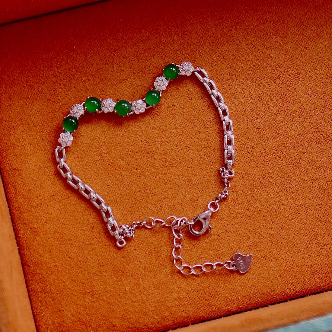Natural jadeite bracelet (1 of 8)