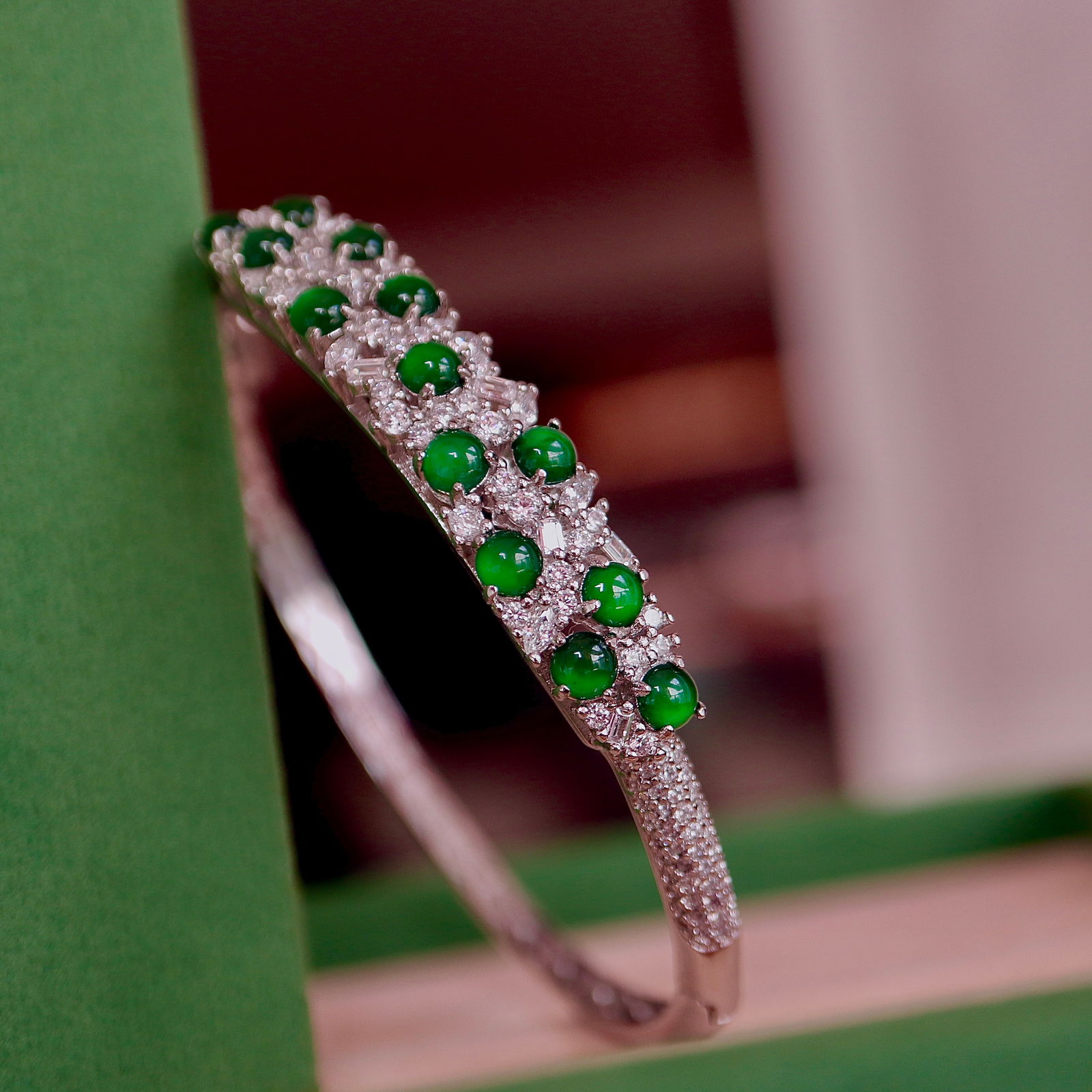 Natural jadeite bangle (1 of 9)