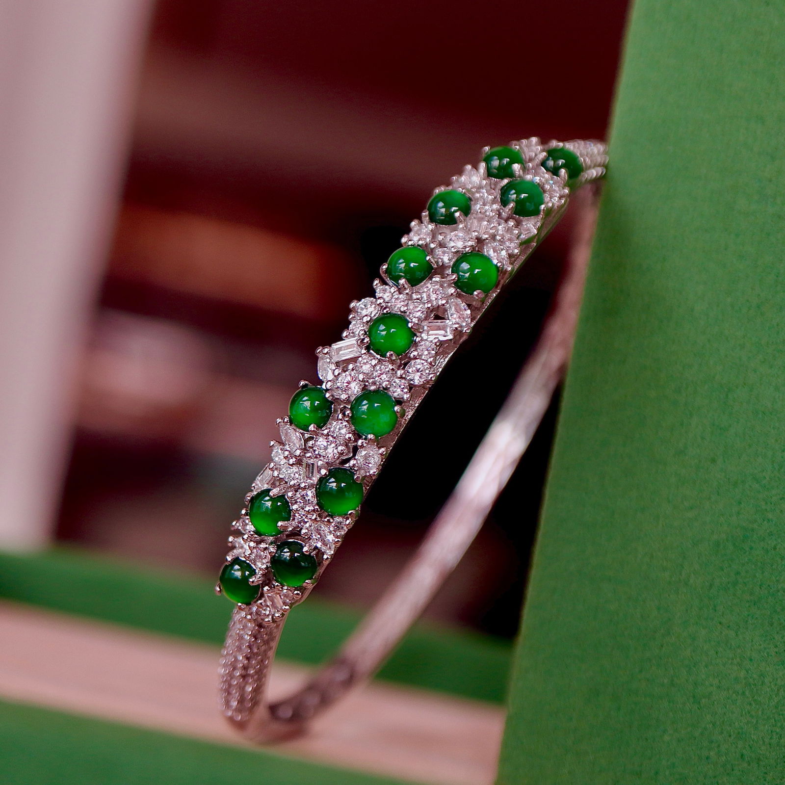 Natural jadeite bangle - 2