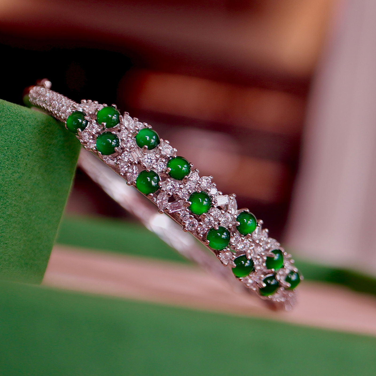 Natural jadeite bangle - 3