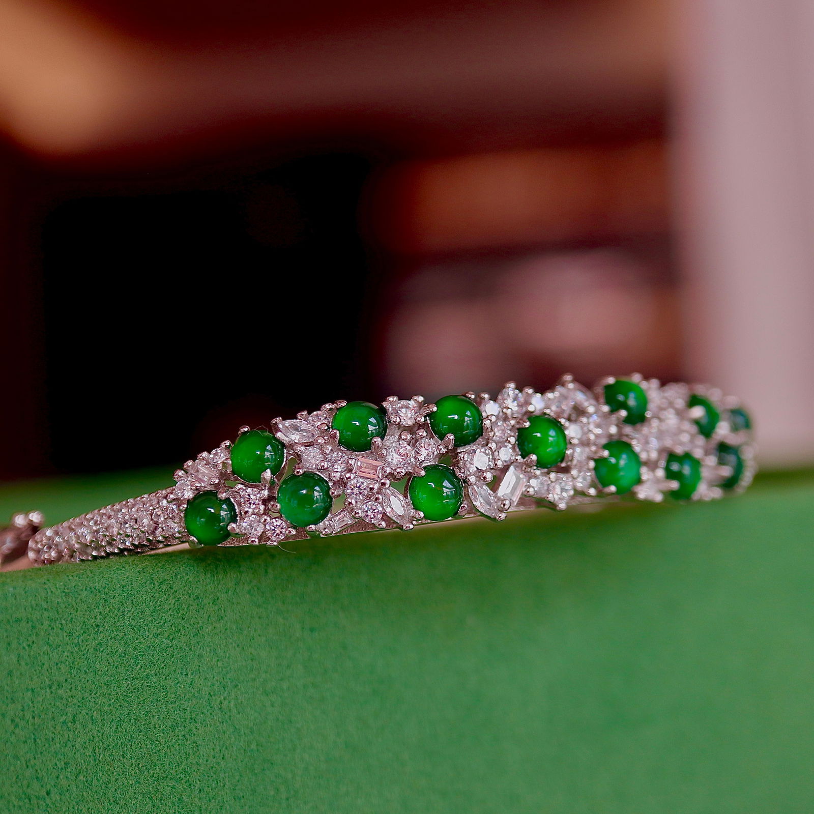 Natural jadeite bangle - 4