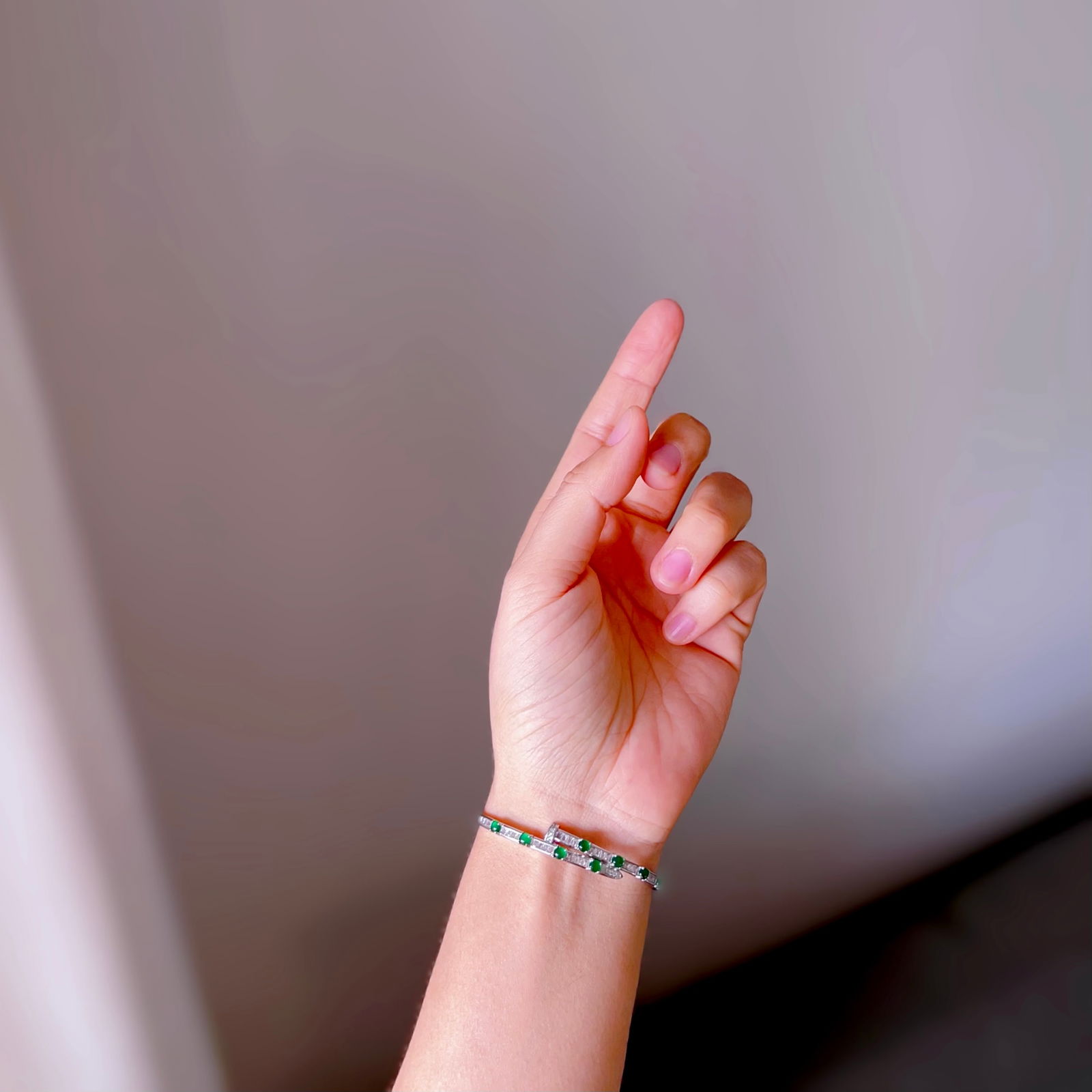 Natural jadeite bangle - 9