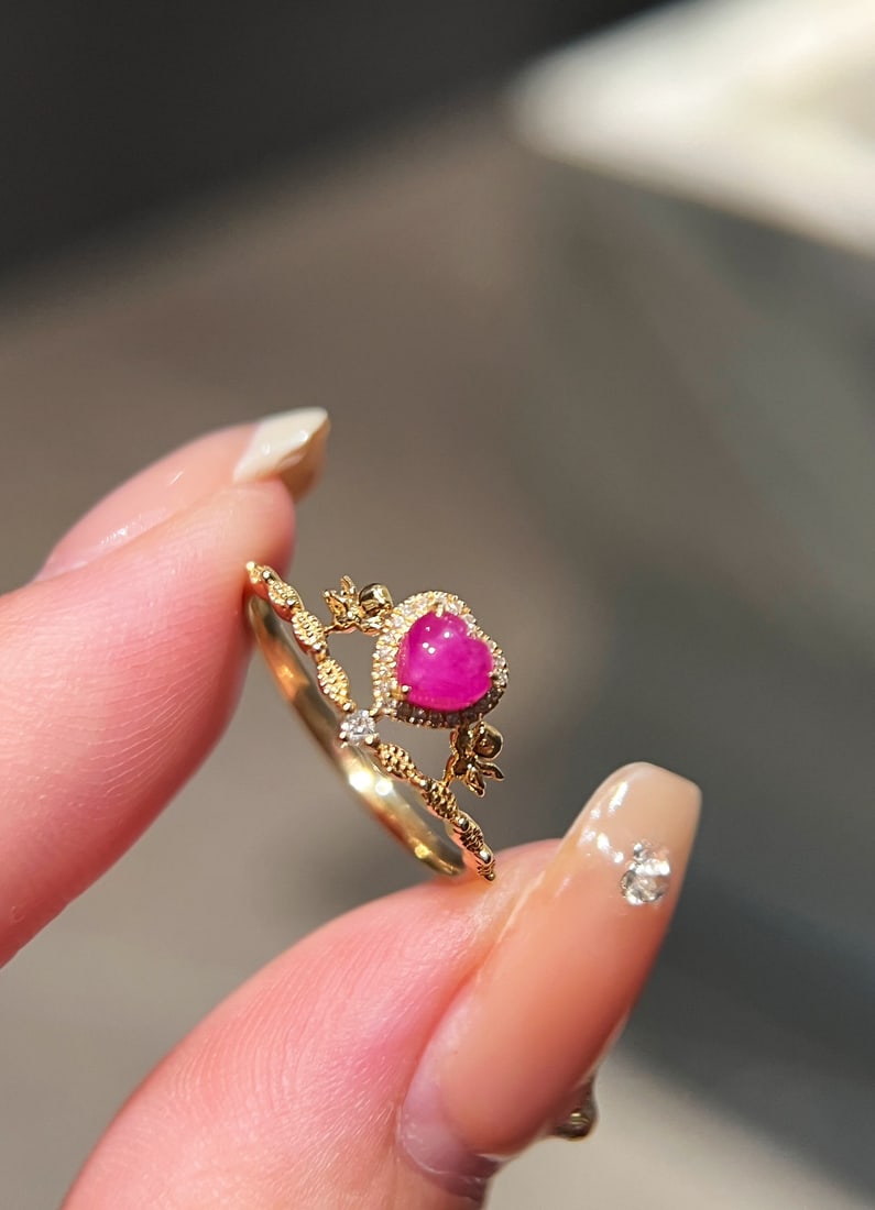 18K Ruby Cupid Ring - 2