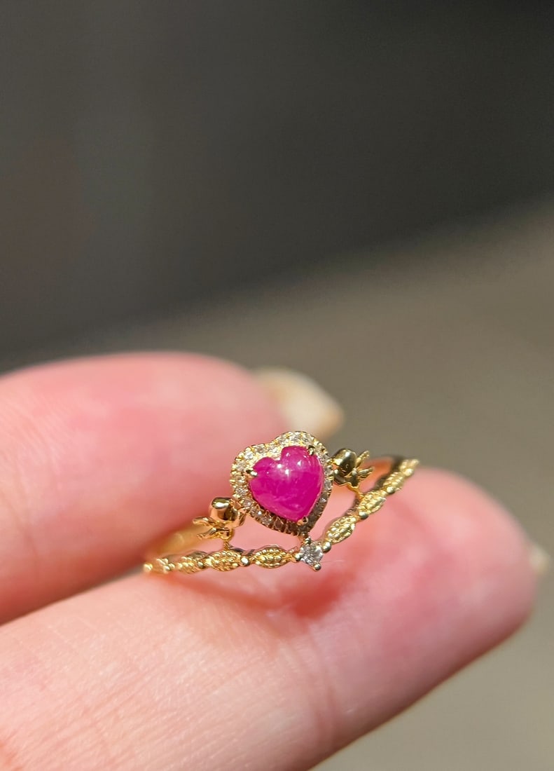 18K Ruby Cupid Ring - 3